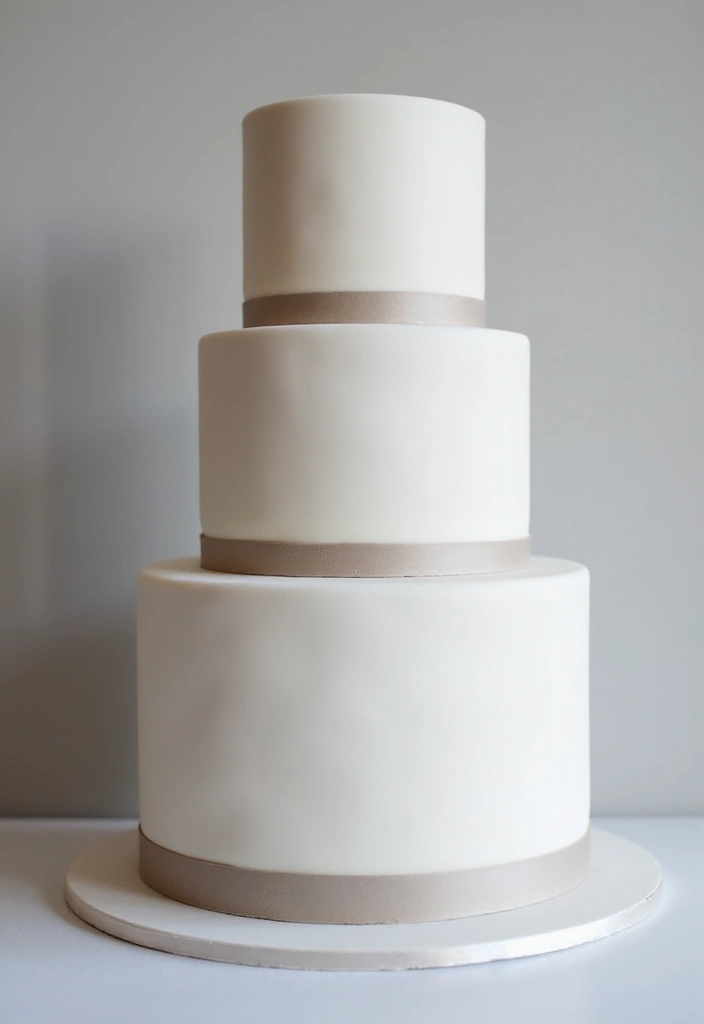 30 Minimalist Wedding Cake Designs That Are Pure Perfection - 13. Fondant Elegance