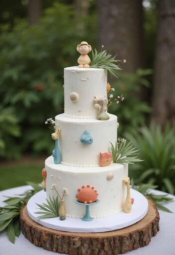 30 Minimalist Wedding Cake Designs That Are Pure Perfection - 14. Rustic Whimsical