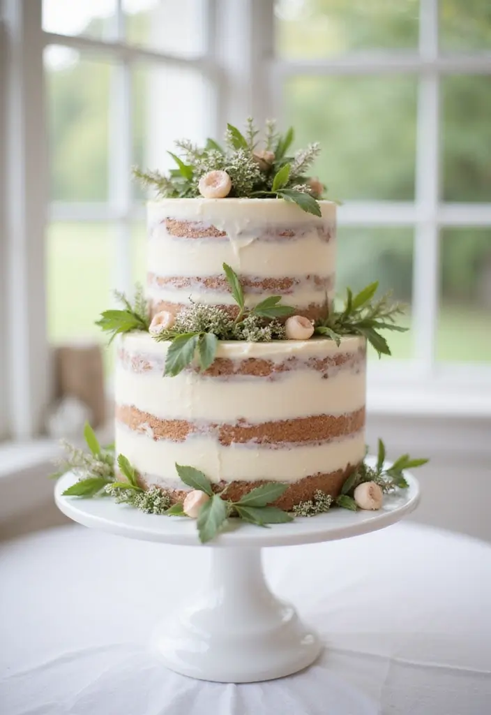30 Minimalist Wedding Cake Designs That Are Pure Perfection - 17. Sugar-Free Cakes