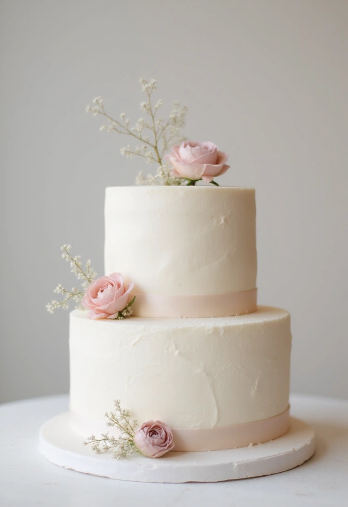 30 Minimalist Wedding Cake Designs That Are Pure Perfection - 20. Simplistic Palette