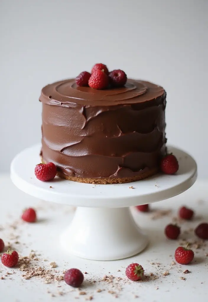 30 Minimalist Wedding Cake Designs That Are Pure Perfection - 29. Simple Chocolate Cake