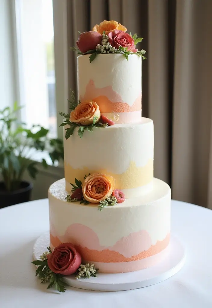 30 Minimalist Wedding Cake Designs That Are Pure Perfection - 30. Infused Flavor Cakes