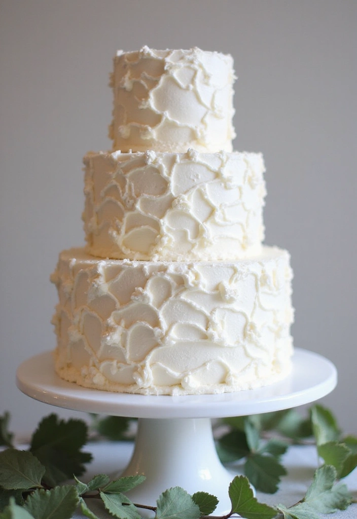 30 Minimalist Wedding Cake Designs That Are Pure Perfection - 5. Textured Buttercream