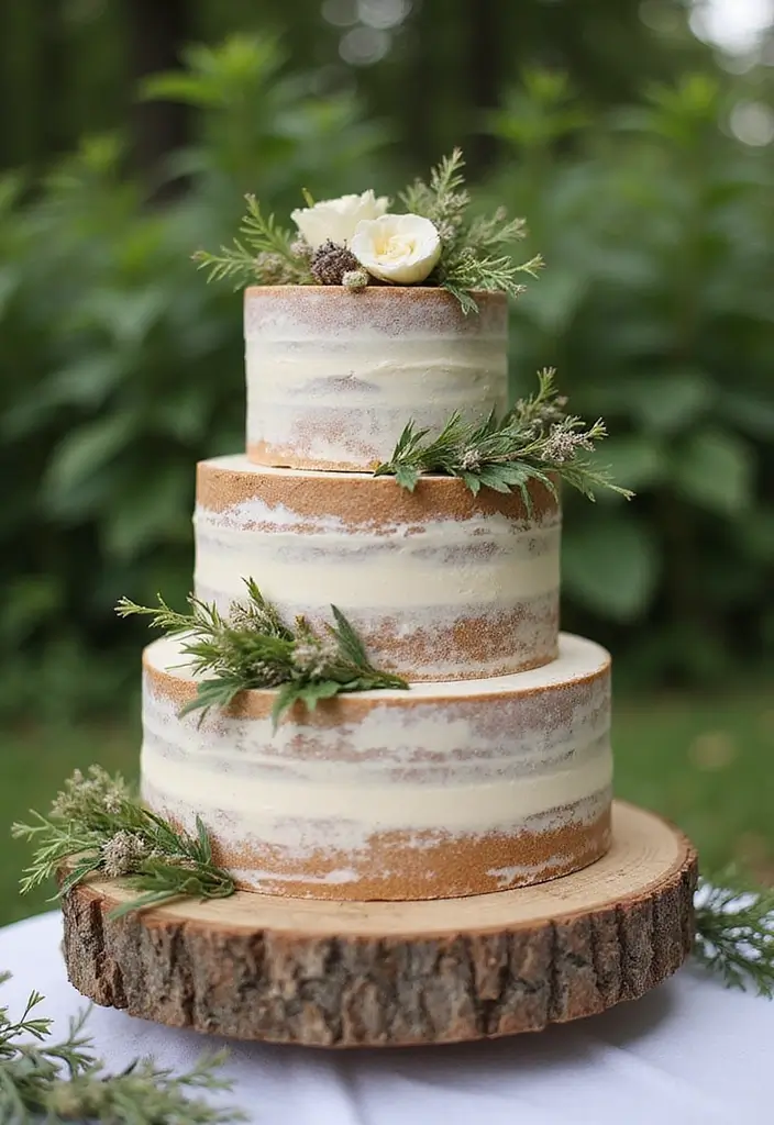 30 Minimalist Wedding Cake Designs That Are Pure Perfection - 7. Rustic Charm