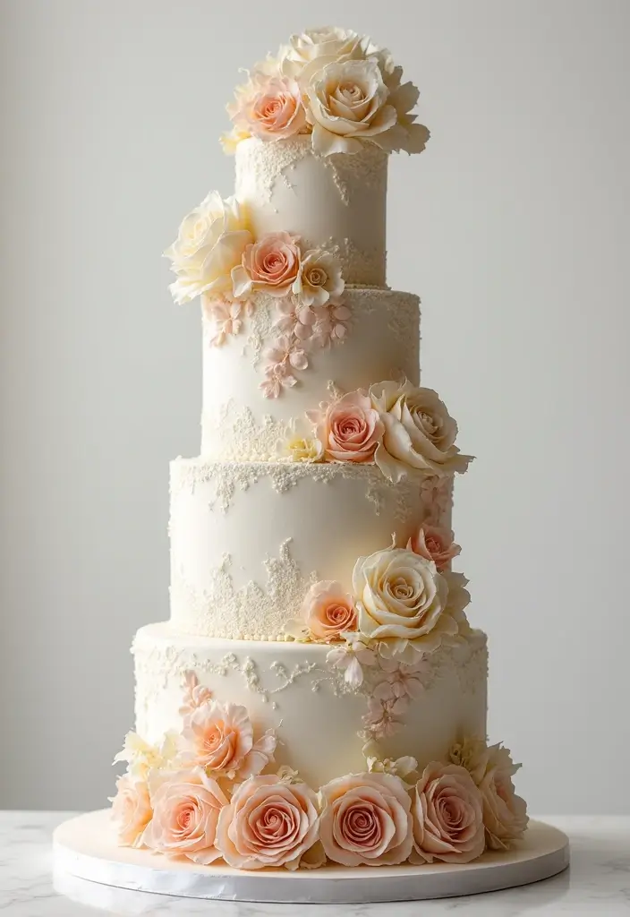 30 Modern Wedding Cake Designs for Stylish Couples 11 30 Modern Wedding Cake Designs for Stylish Couples - 11. Layered Heights
