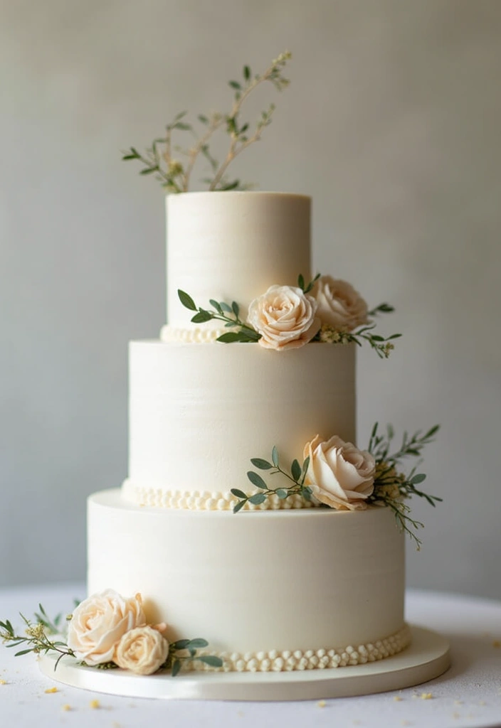 30 Modern Wedding Cake Designs for Stylish Couples 2 30 Modern Wedding Cake Designs for Stylish Couples - 2. Minimalist Marvels