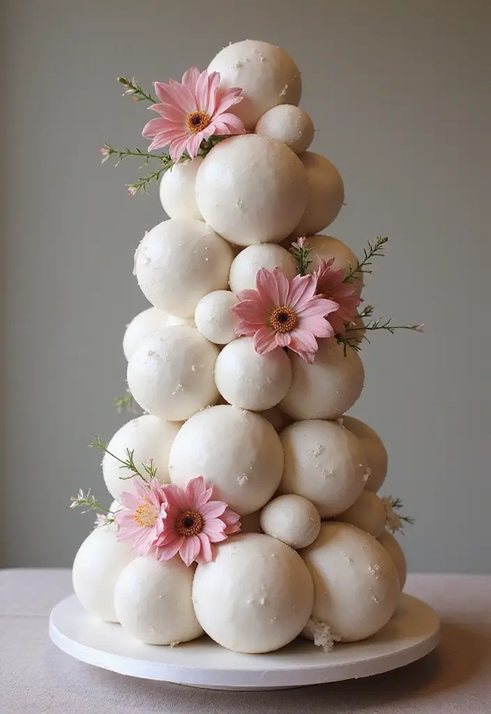 30 Modern Wedding Cake Designs for Stylish Couples 23 30 Modern Wedding Cake Designs for Stylish Couples - 23. Spherical Designs