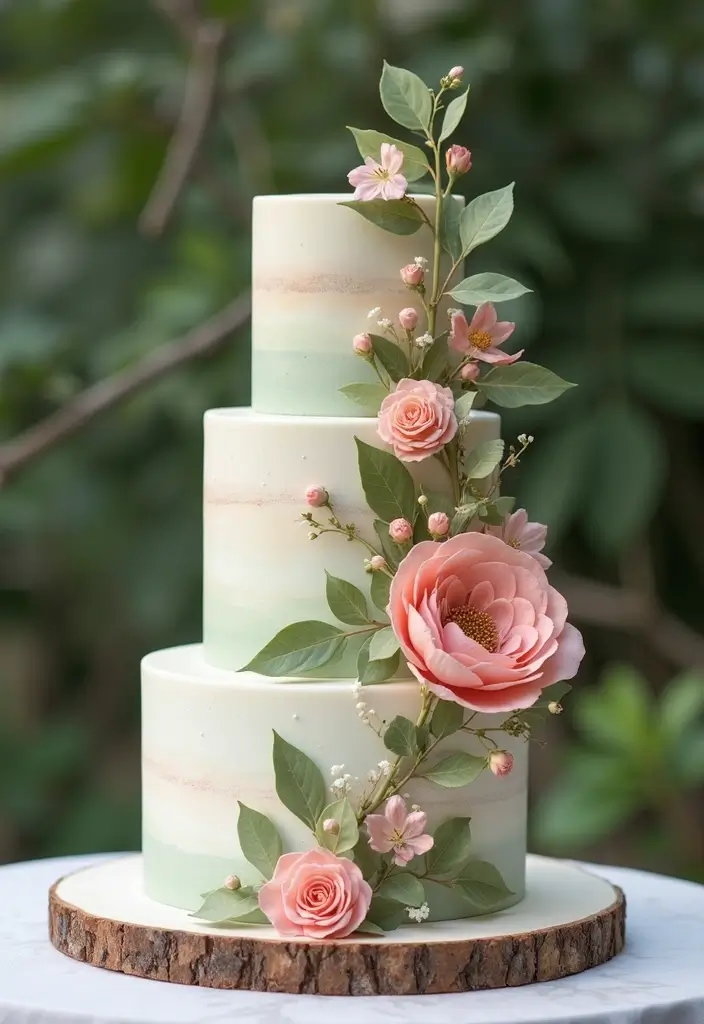 30 Modern Wedding Cake Designs for Stylish Couples 28 30 Modern Wedding Cake Designs for Stylish Couples - 28. Nature-Inspired Themes