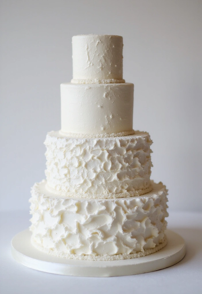 30 Modern Wedding Cake Designs for Stylish Couples 3 30 Modern Wedding Cake Designs for Stylish Couples - 3. Textured Wonders