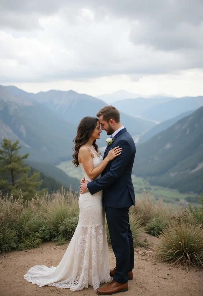 30 Outdoor Pre-Wedding Photoshoot Ideas That Feel Natural and Candid - 11. Scenic Overlook