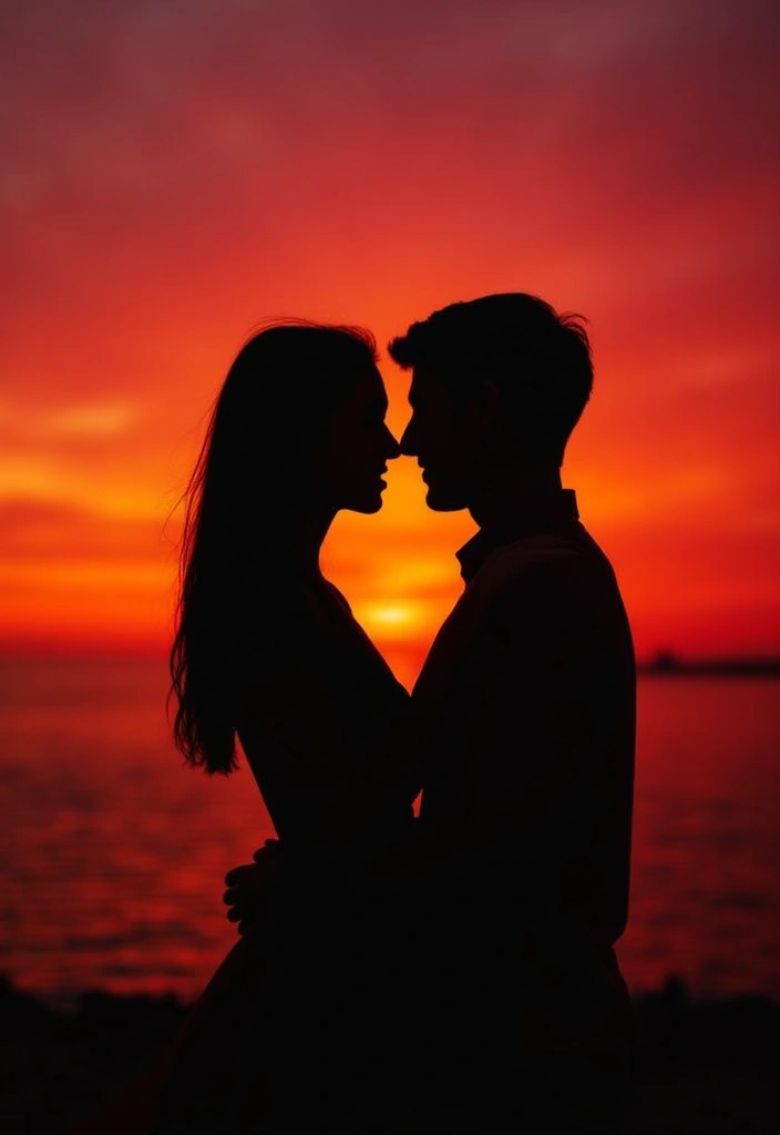 30 Outdoor Pre-Wedding Photoshoot Ideas That Feel Natural and Candid - 18. Artistic Silhouettes