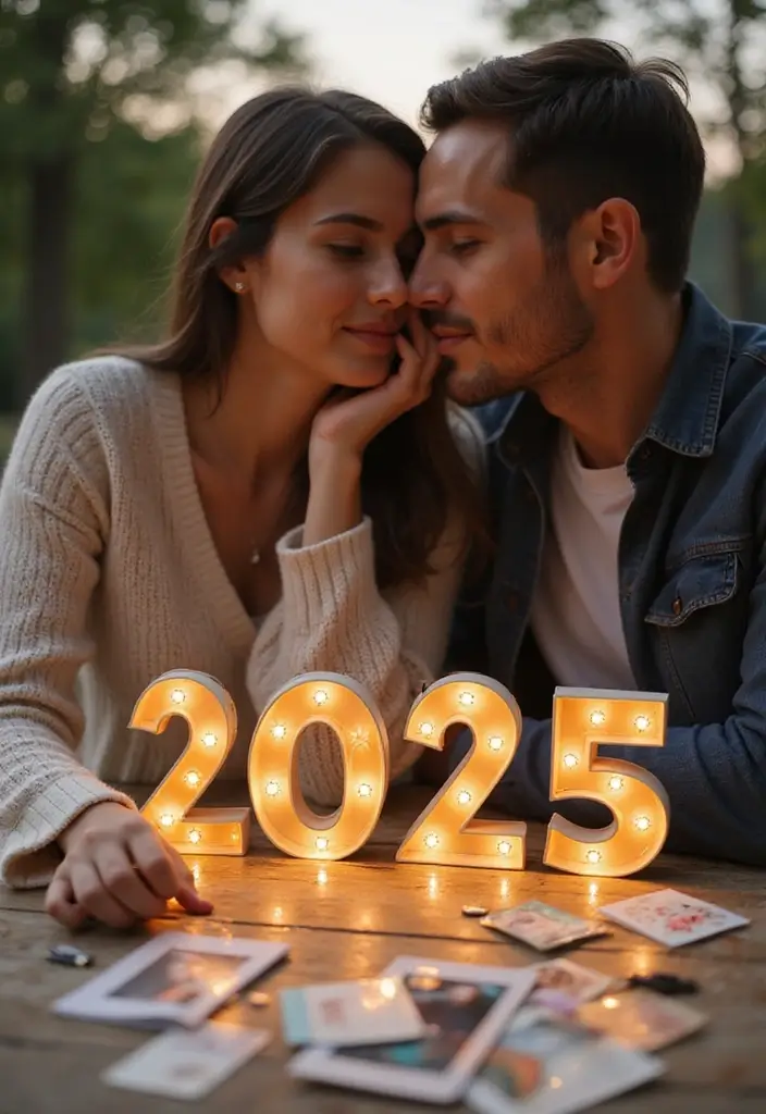 30 Outdoor Pre-Wedding Photoshoot Ideas That Feel Natural and Candid - 30. Anniversary Countdown