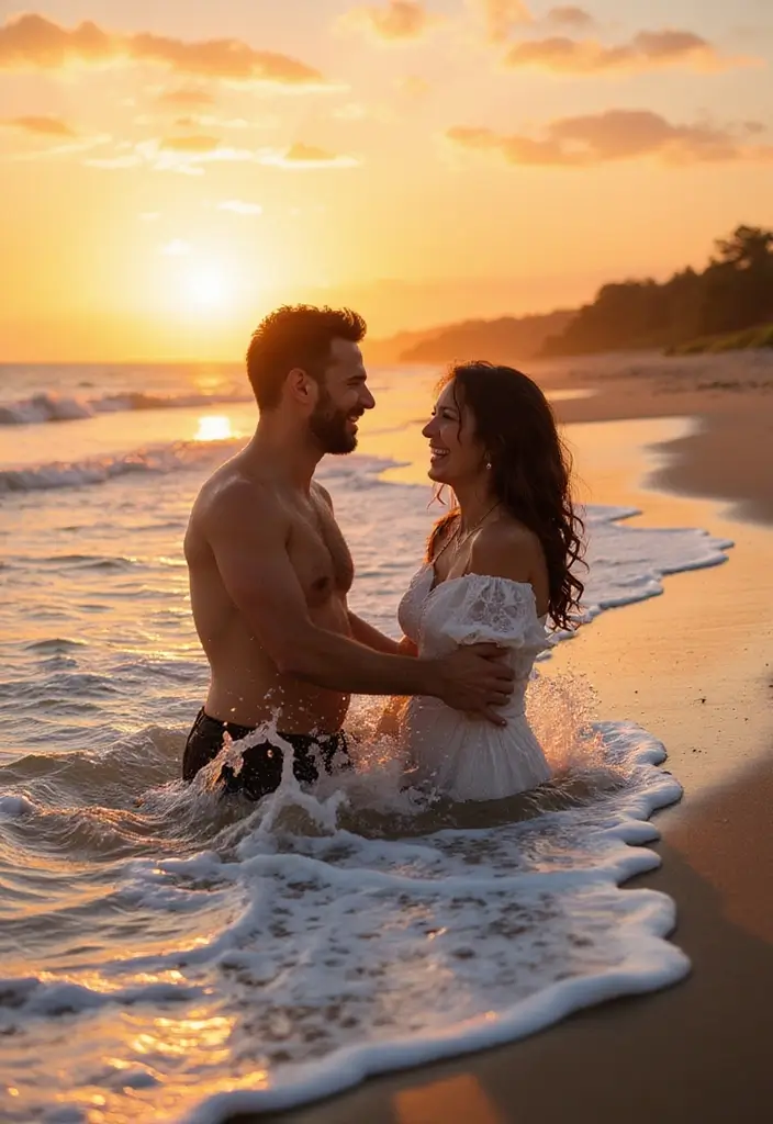 30 Outdoor Pre-Wedding Photoshoot Ideas That Feel Natural and Candid - 7. Beach Bliss