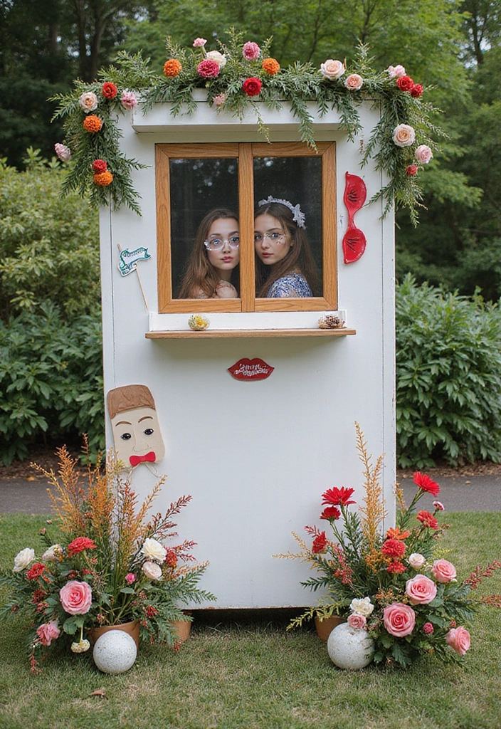 30 Outdoor Wedding Ideas Perfect for Nature-Loving Couples - 10. Outdoor Photo Booth