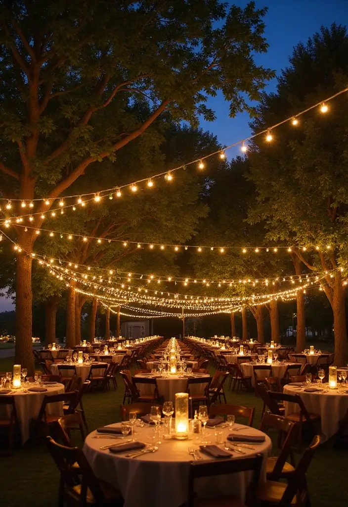 30 Outdoor Wedding Ideas Perfect for Nature-Loving Couples - 14. Solar-Powered Lights