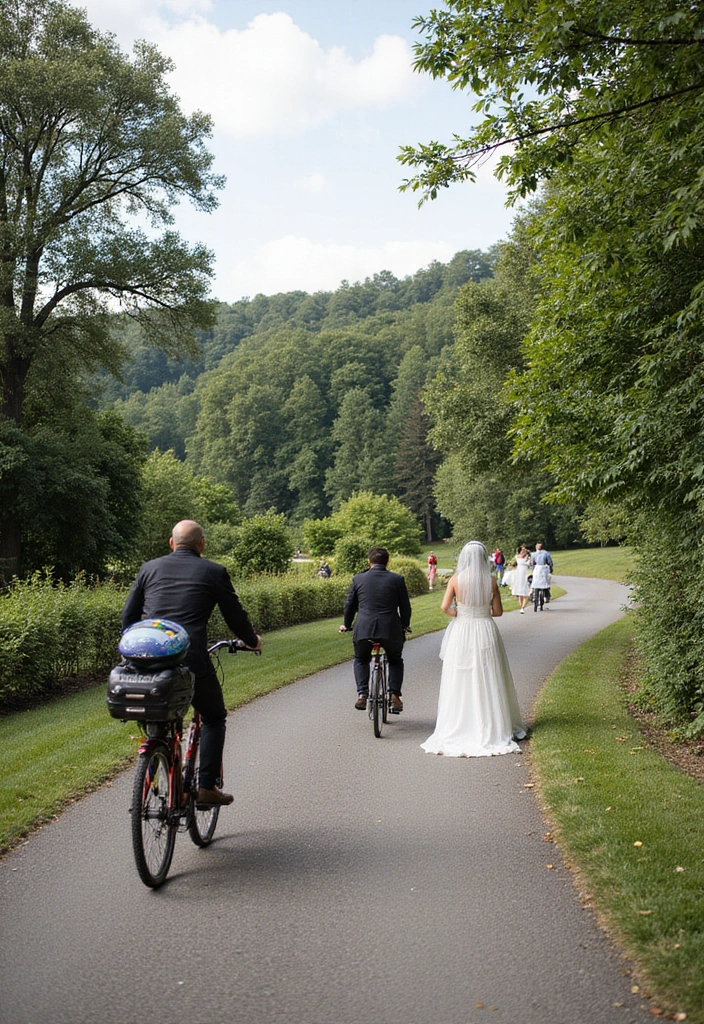 30 Outdoor Wedding Ideas Perfect for Nature-Loving Couples - 18. Eco-Conscious Transport