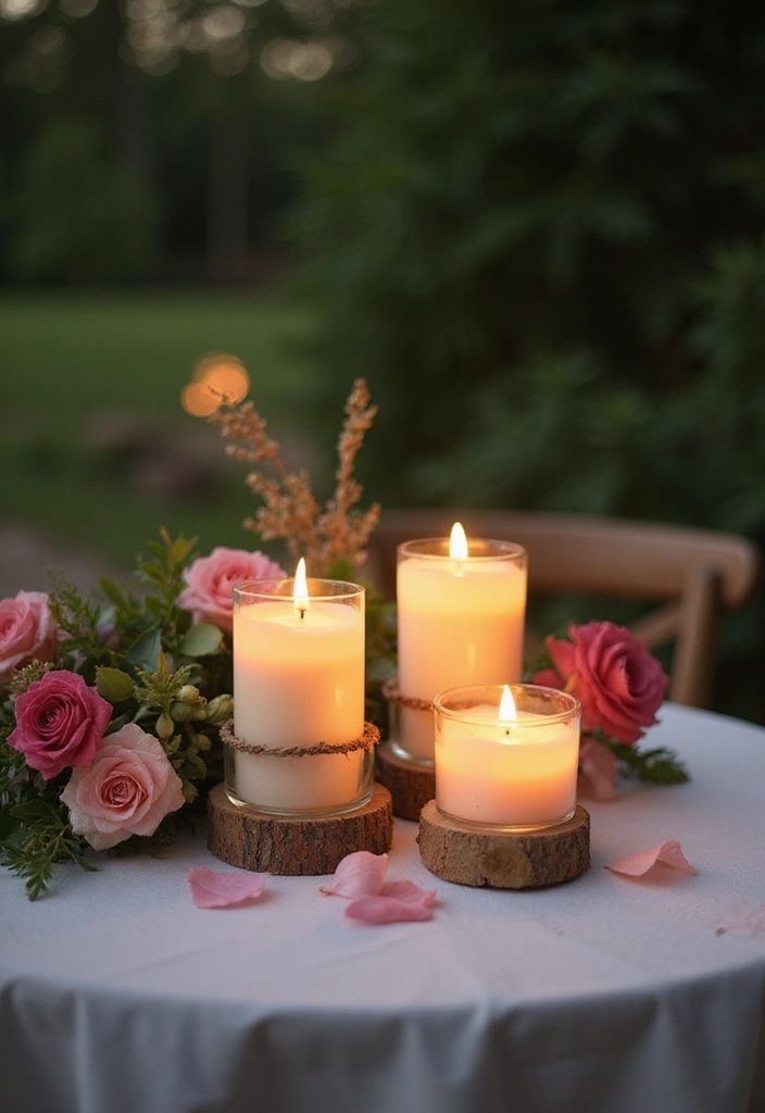 30 Outdoor Wedding Ideas Perfect for Nature-Loving Couples - 23. Eco-Friendly Candles