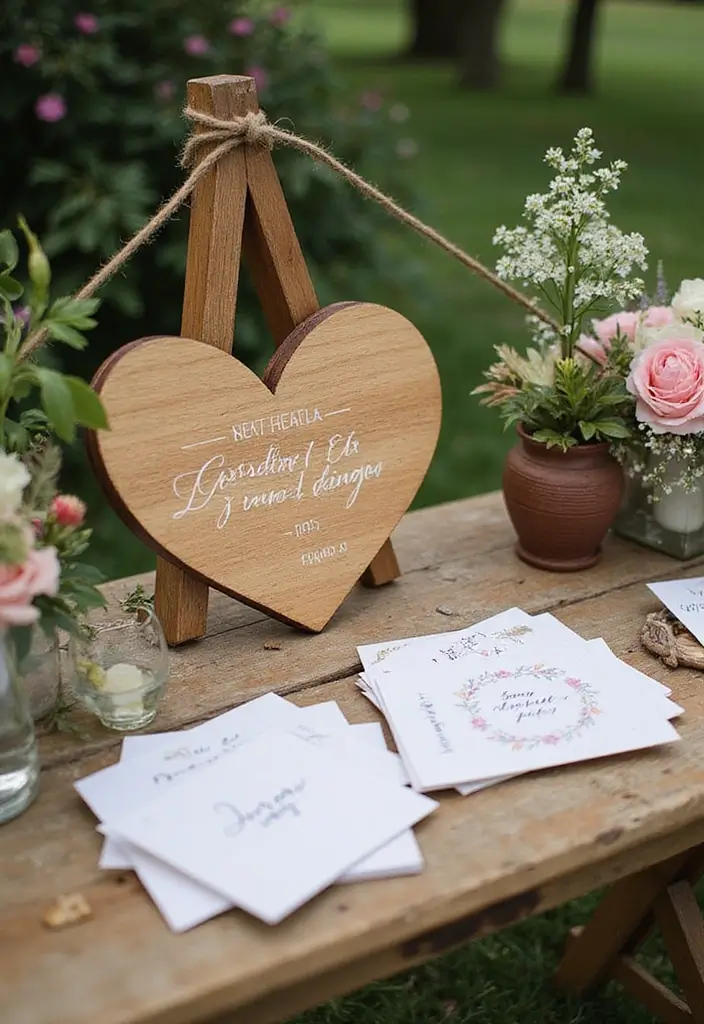 30 Outdoor Wedding Ideas Perfect for Nature-Loving Couples - 28. Creative Guest Book