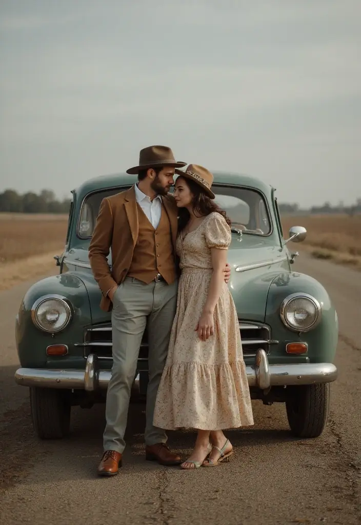 30 Pre-Wedding Casamento Photo Ideas That Capture Pure Love 10 30 Pre-Wedding Casamento Photo Ideas That Capture Pure Love - 10. Vintage Chic