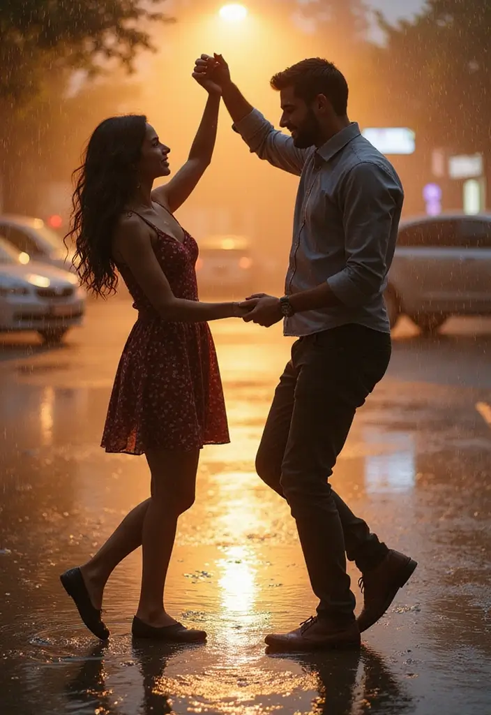 30 Pre-Wedding Casamento Photo Ideas That Capture Pure Love 18 30 Pre-Wedding Casamento Photo Ideas That Capture Pure Love - 18. Dancing in the Rain