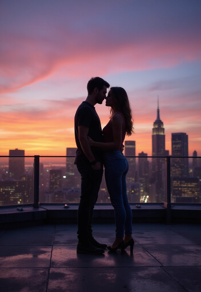 30 Pre-Wedding Casamento Photo Ideas That Capture Pure Love 24 30 Pre-Wedding Casamento Photo Ideas That Capture Pure Love - 24. City Skyline Romance