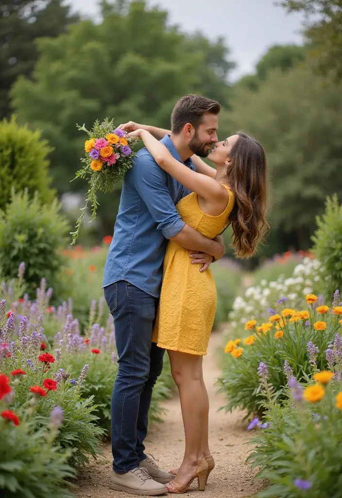 30 Pre-Wedding Casamento Photo Ideas That Capture Pure Love 8 30 Pre-Wedding Casamento Photo Ideas That Capture Pure Love - 8. Garden of Dreams
