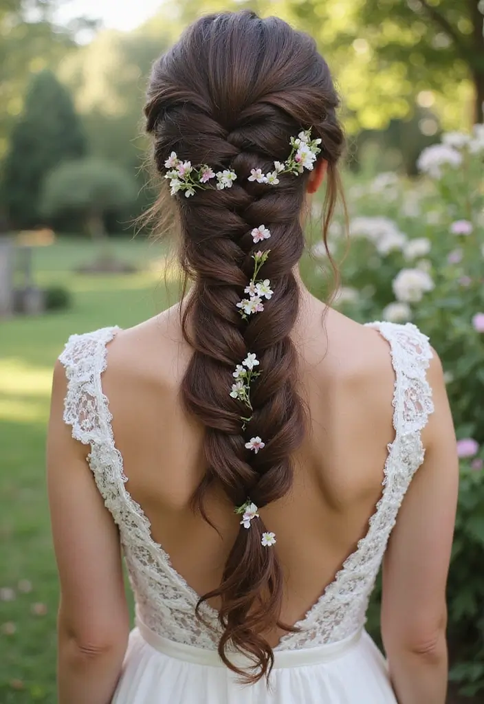 30 Romantic Hair Ideas Perfect for Any Bride’s Wedding Day 11 30 Romantic Hair Ideas Perfect for Any Bride’s Wedding Day - 11. Romantic Fishtail Braid