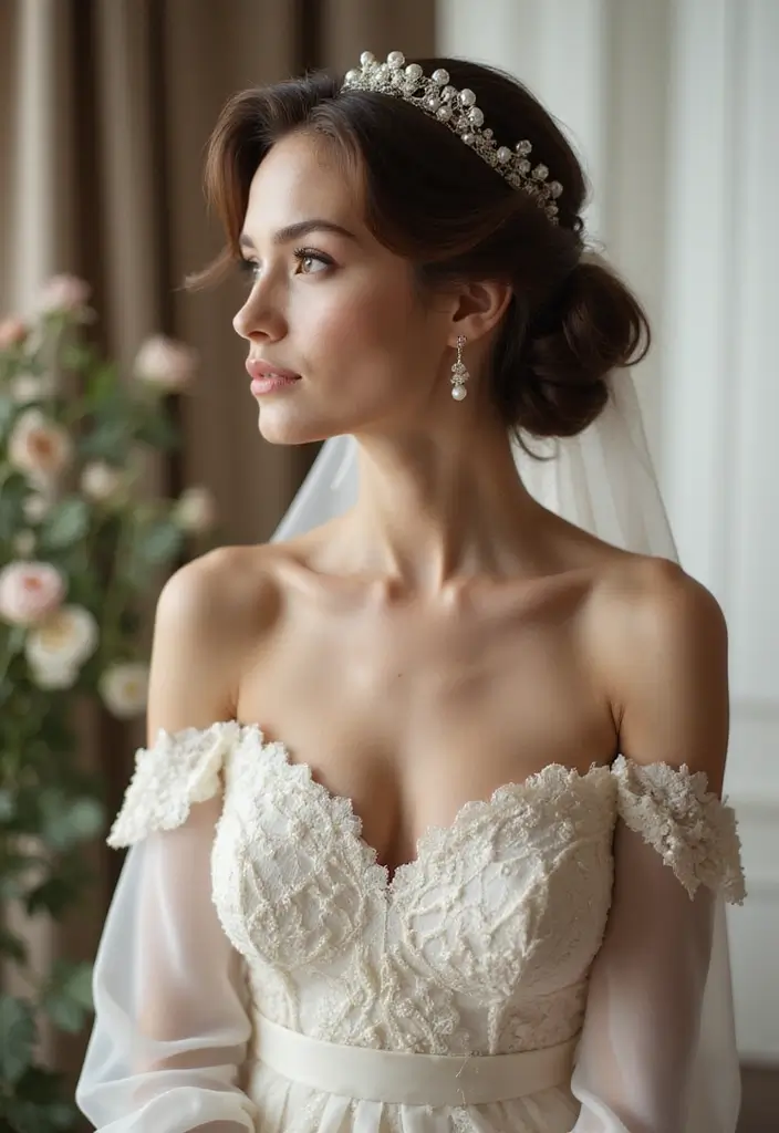 30 Romantic Hair Ideas Perfect for Any Bride’s Wedding Day 18 30 Romantic Hair Ideas Perfect for Any Bride’s Wedding Day - 18. Vintage Hair Roll