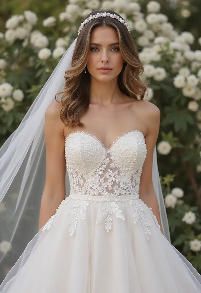 30 Romantic Hair Ideas Perfect for Any Bride’s Wedding Day 22 30 Romantic Hair Ideas Perfect for Any Bride’s Wedding Day - 22. Wavy Hair with a Beaded Headband