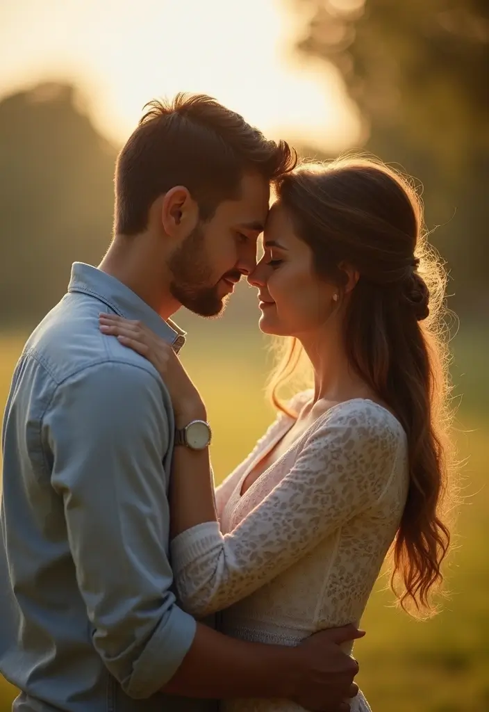 30 Romantic Pre-Wedding Poses That Capture Your Love Story Perfectly 1 30 Romantic Pre-Wedding Poses That Capture Your Love Story Perfectly - 1. The Forehead Kiss
