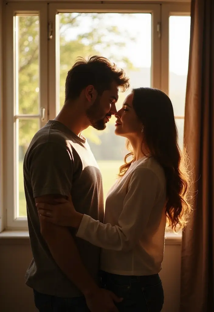 30 Romantic Pre-Wedding Poses That Capture Your Love Story Perfectly 12 30 Romantic Pre-Wedding Poses That Capture Your Love Story Perfectly - 12. The Sweet Nuzzle