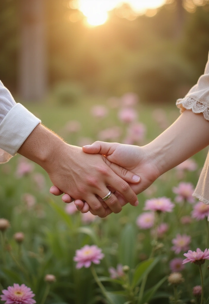 30 Romantic Pre-Wedding Poses That Capture Your Love Story Perfectly 14 30 Romantic Pre-Wedding Poses That Capture Your Love Story Perfectly - 14. The Soft Hands