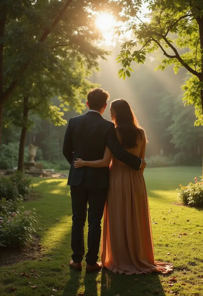 30 Romantic Pre-Wedding Poses That Capture Your Love Story Perfectly 23 30 Romantic Pre-Wedding Poses That Capture Your Love Story Perfectly - 23. The Embrace from Behind