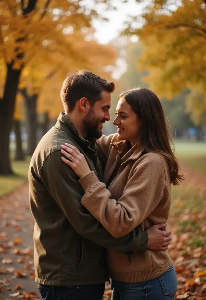 30 Romantic Pre-Wedding Poses That Capture Your Love Story Perfectly 25 30 Romantic Pre-Wedding Poses That Capture Your Love Story Perfectly - 25. The Arm Around the Shoulder