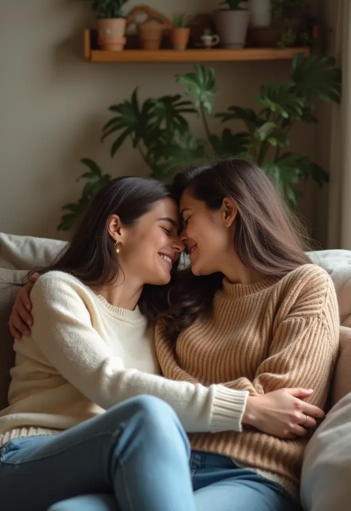 30 Romantic Pre-Wedding Poses That Capture Your Love Story Perfectly 27 30 Romantic Pre-Wedding Poses That Capture Your Love Story Perfectly - 27. The Cuddle Up