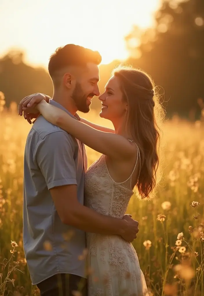 30 Romantic Pre-Wedding Poses That Capture Your Love Story Perfectly 6 30 Romantic Pre-Wedding Poses That Capture Your Love Story Perfectly - 6. The Close Embrace