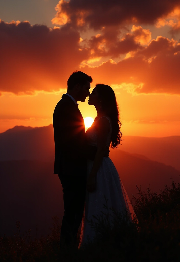 30 Romantic Pre-Wedding Poses That Capture Your Love Story Perfectly 9 30 Romantic Pre-Wedding Poses That Capture Your Love Story Perfectly - 9. The Silhouette Shot