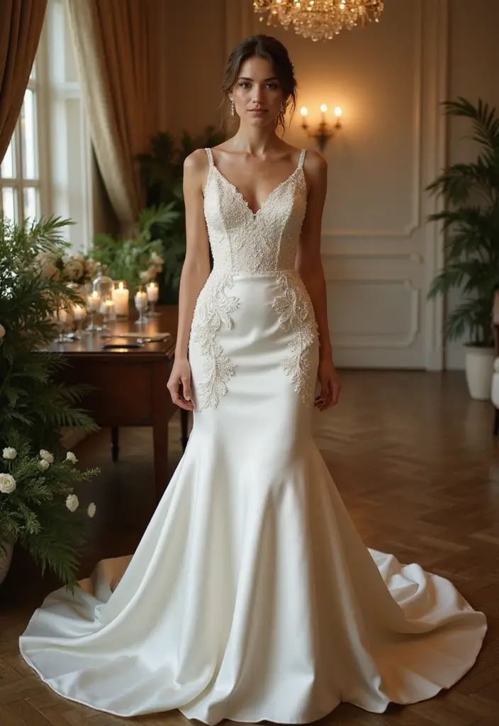30 Romantic Wedding Dresses That Feel Straight Out of a Dream - 23. Romantic Satin Finish