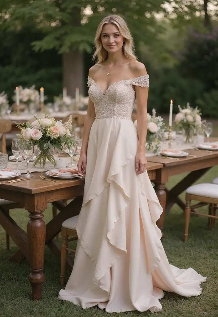30 Romantic Wedding Dresses That Feel Straight Out of a Dream - 6. Romantic Ruffled Gown