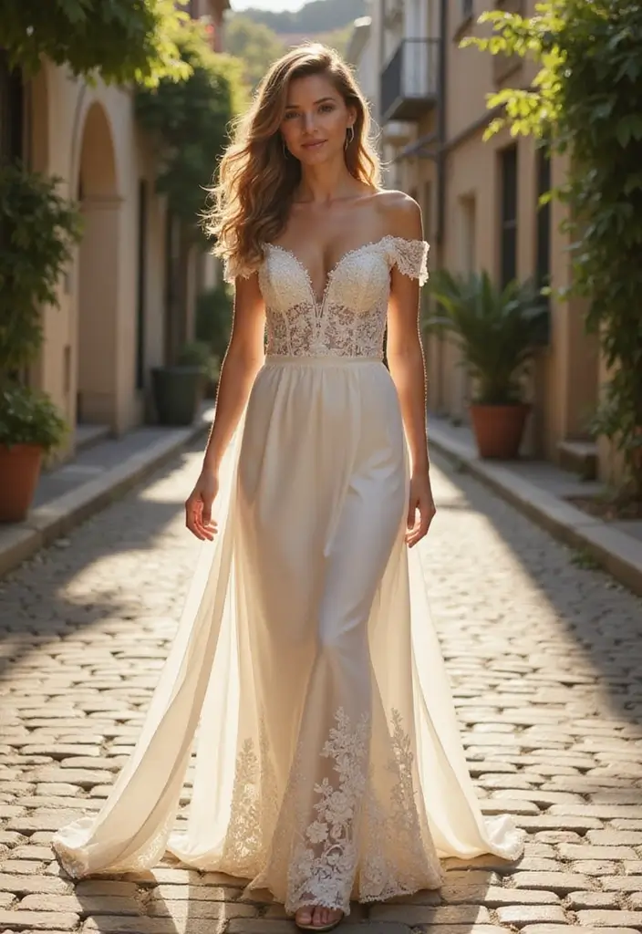 30 Romantic Wedding Dresses That Feel Straight Out of a Dream - 8. Offbeat Asymmetrical Hemline