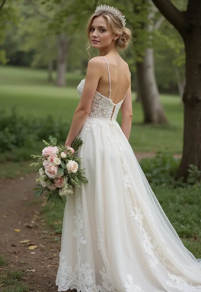 30 Rustic Wedding Ideas That Bring Charm to Your Big Day 11 30 Rustic Wedding Ideas That Bring Charm to Your Big Day - 11. Nature-Inspired Wedding Dress