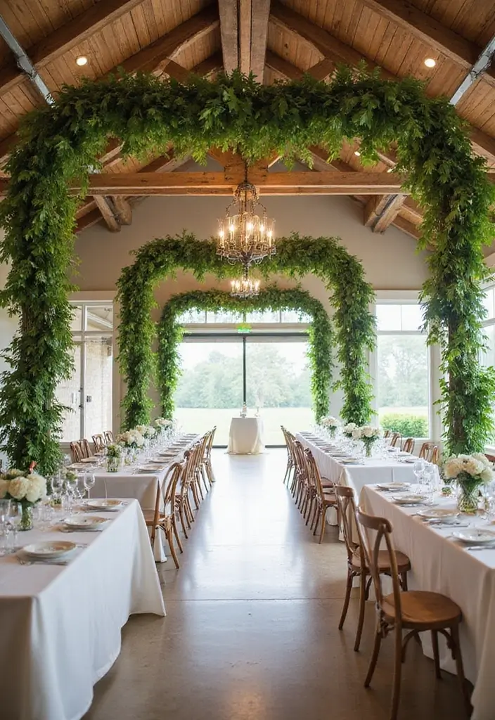 30 Simple Wedding Decorations That Look Incredibly Elegant 11 30 Simple Wedding Decorations That Look Incredibly Elegant - 11. Simple Greenery Garlands