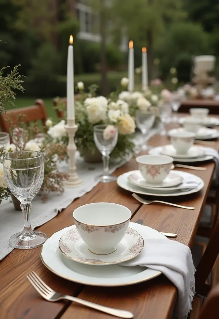 30 Simple Wedding Decorations That Look Incredibly Elegant 12 30 Simple Wedding Decorations That Look Incredibly Elegant - 12. Vintage Tableware