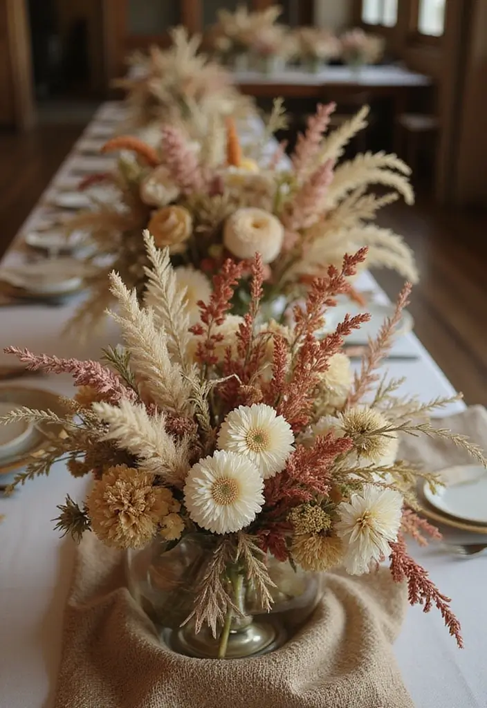 30 Simple Wedding Decorations That Look Incredibly Elegant 13 30 Simple Wedding Decorations That Look Incredibly Elegant - 13. Dried Flower Bouquets