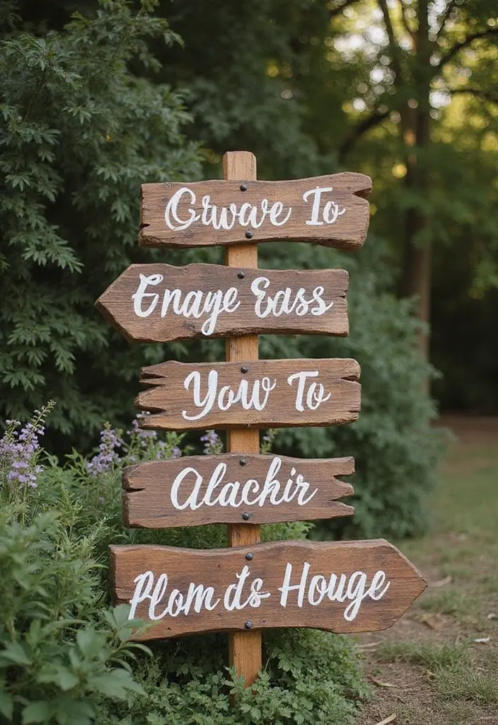 30 Simple Wedding Decorations That Look Incredibly Elegant 15 30 Simple Wedding Decorations That Look Incredibly Elegant - 15. Rustic Wood Signs