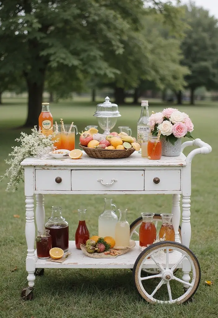 30 Simple Wedding Decorations That Look Incredibly Elegant 19 30 Simple Wedding Decorations That Look Incredibly Elegant - 19. Chic Drink Stations