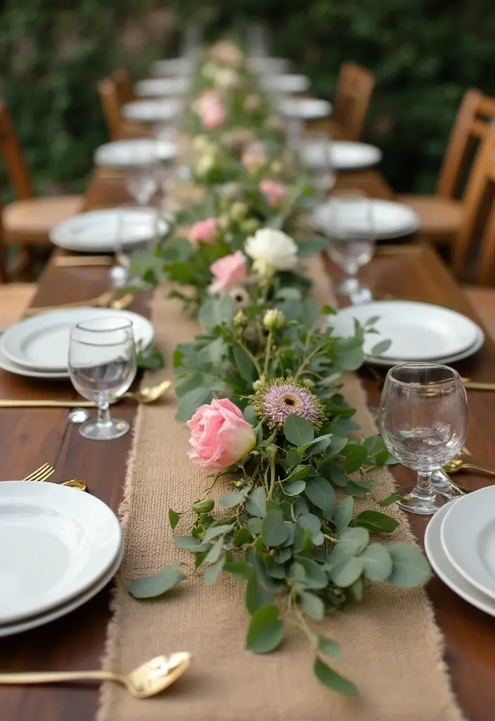 30 Simple Wedding Decorations That Look Incredibly Elegant 2 30 Simple Wedding Decorations That Look Incredibly Elegant - 2. Nature-Inspired Table Runners