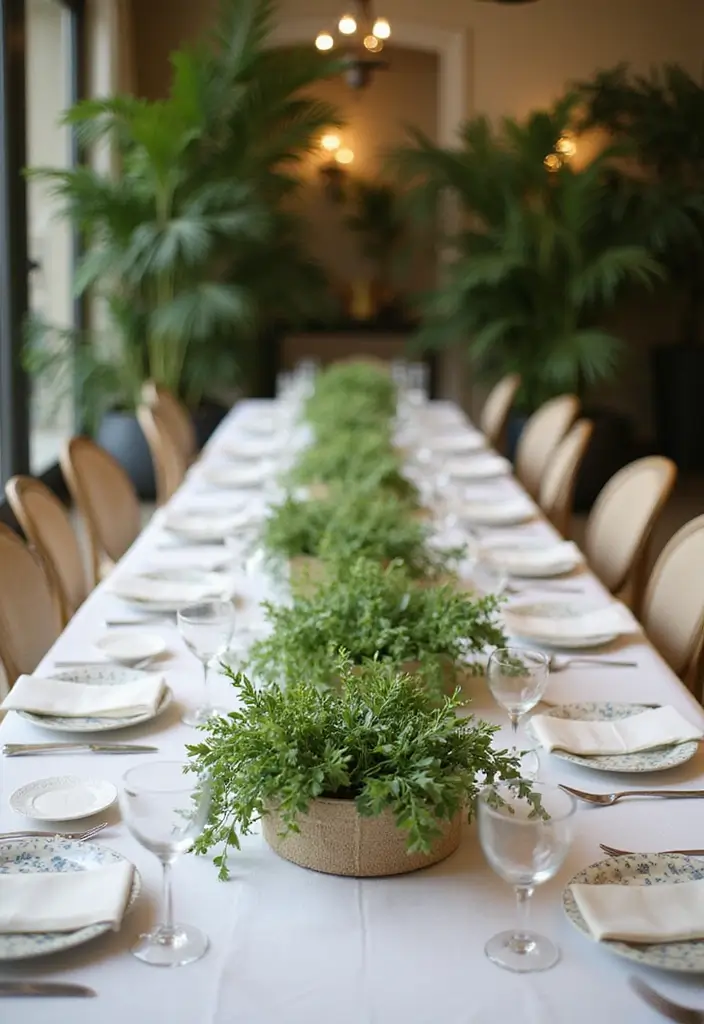 30 Simple Wedding Decorations That Look Incredibly Elegant 21 30 Simple Wedding Decorations That Look Incredibly Elegant - 21. Fresh Herb Table Decor