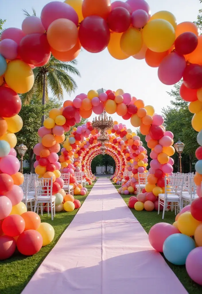 30 Simple Wedding Decorations That Look Incredibly Elegant 22 30 Simple Wedding Decorations That Look Incredibly Elegant - 22. Balloon Installations