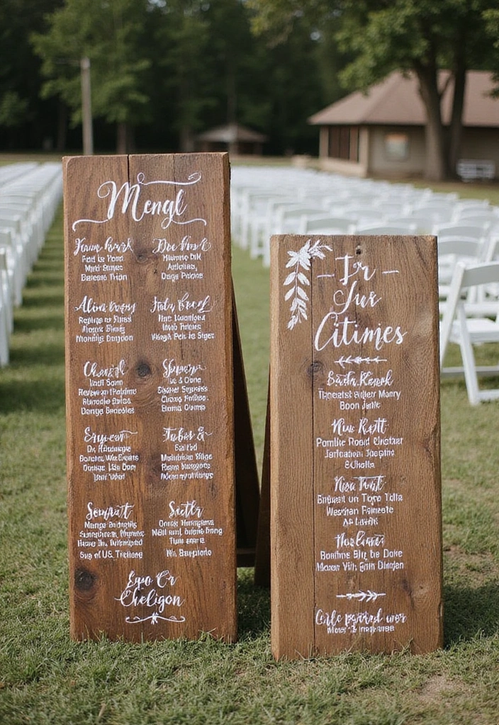 30 Simple Wedding Decorations That Look Incredibly Elegant 7 30 Simple Wedding Decorations That Look Incredibly Elegant - 7. Handwritten Signs